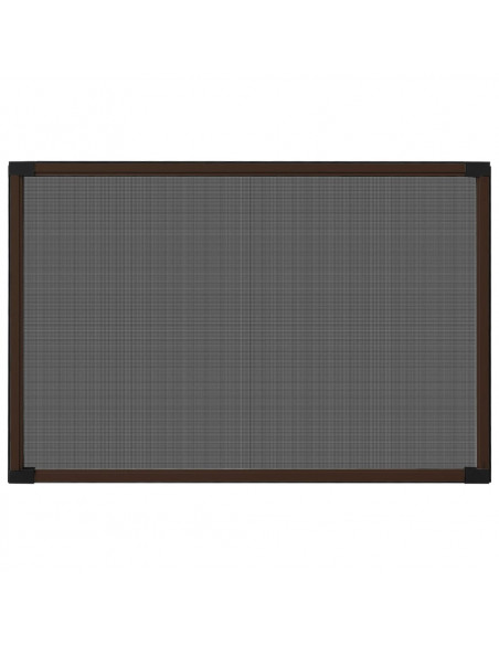 Zanzariera Allungabile per Finestre Marrone (100-193)x75 cm
