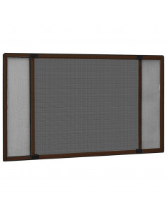Zanzariera Allungabile per Finestre Marrone (100-193)x75 cm 2