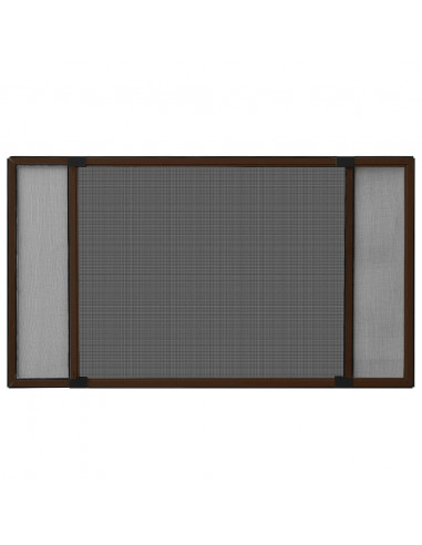 Zanzariera Allungabile per Finestre Marrone (100-193)x75 cm