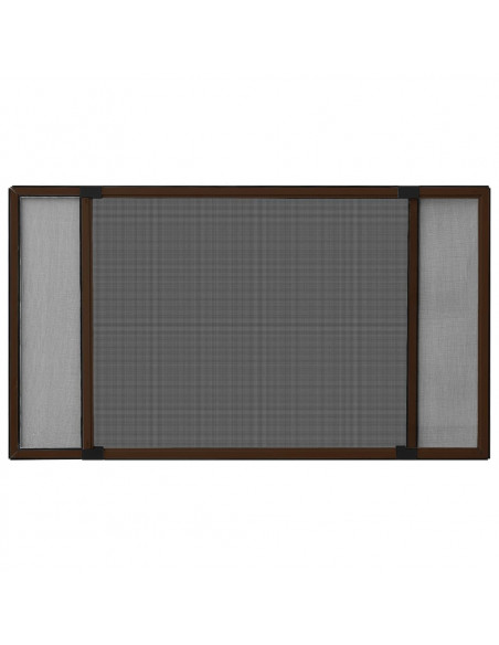 Zanzariera Allungabile per Finestre Marrone (100-193)x75 cm