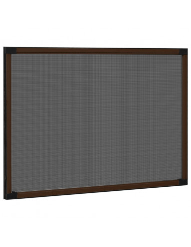 Zanzariera Allungabile per Finestre Marrone (100-193)x75 cm