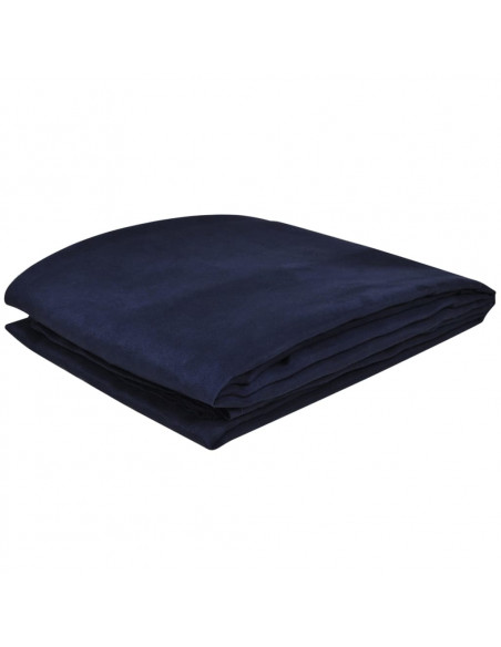 Fodera per divano in micro-camoscio blu marino 140 x 210 cm