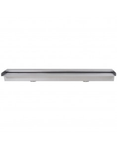 Fontana a Cascata per Giardino Rettangolare Acciaio Inox 90 cm
