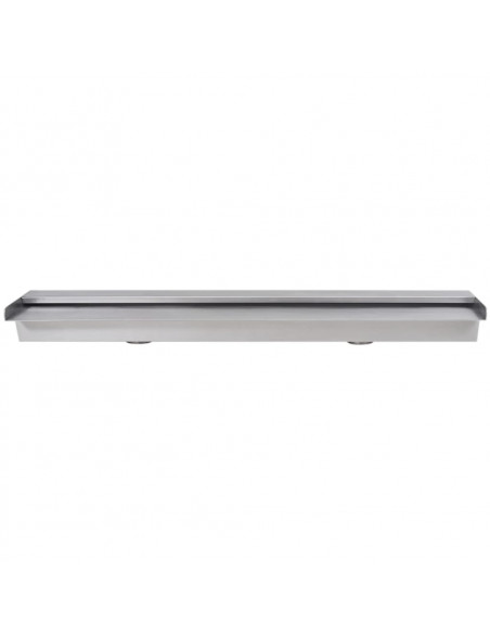 Fontana a Cascata per Giardino Rettangolare Acciaio Inox 90 cm