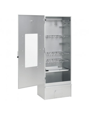 Forno Affumicatore BBQ con Tavolino in Acciaio Zincato
