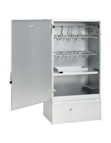 Forno Affumicatore BBQ con Tavolino in Acciaio Zincato
