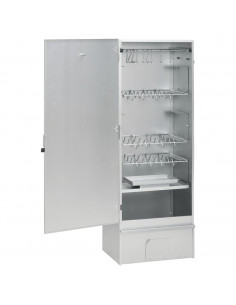 Forno Affumicatore BBQ con Tavolino in Acciaio Zincato