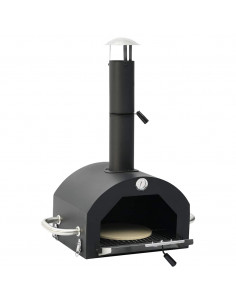 Forno per Pizza e Barbecue 3-in-1 Nero