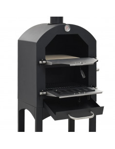 Forno Pizza Esterno a Carbonella con Pietra Refrattaria