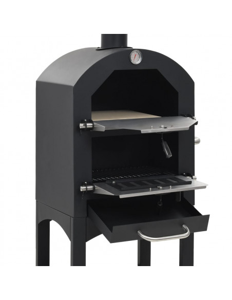 Forno Pizza Esterno a Carbonella con Pietra Refrattaria