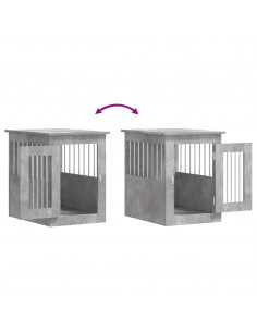 Gabbia Cani Arredamento Grigio Cemento 45x62x59cm Multistrato