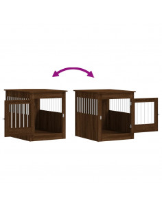 Gabbia Cani Arredamento Rovere Marrone 64,5x80x71cm Multistrato