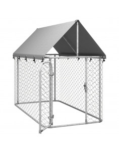 Gabbia per Cani da Esterno con Tetto 200x100x150 cm