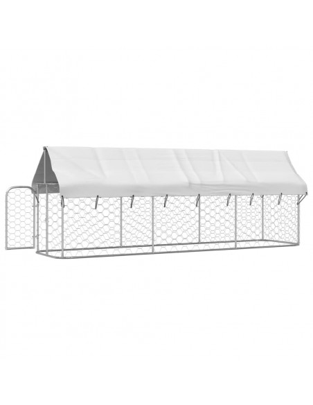Gabbia per Cani da Esterno con Tetto 400x100x150 cm