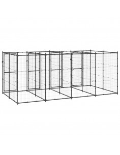 Gabbia per Cani da Esterno in Acciaio 9,68 m²
