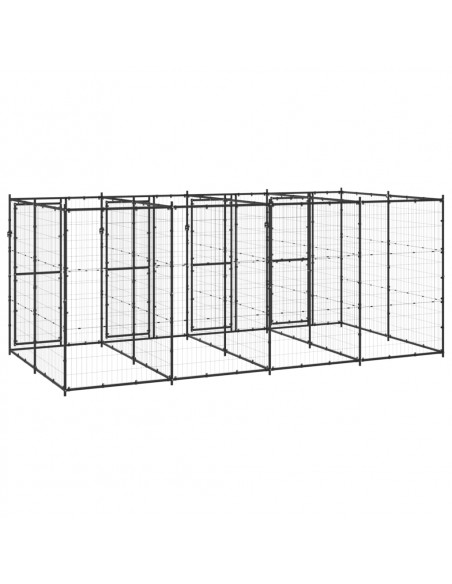 Gabbia per Cani da Esterno in Acciaio 9,68 m²