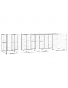 Gabbia per Cani da Esterno in Acciaio Zincato 14,52 m²