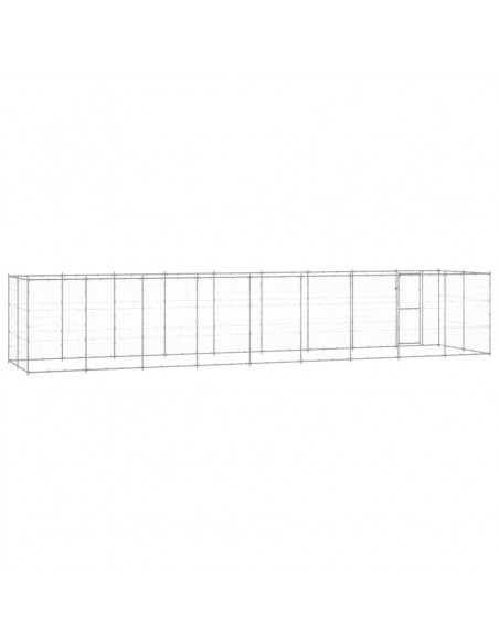 Gabbia per Cani da Esterno in Acciaio Zincato 21,78m²