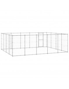 Gabbia per Cani da Esterno in Acciaio Zincato 24,2 m²
