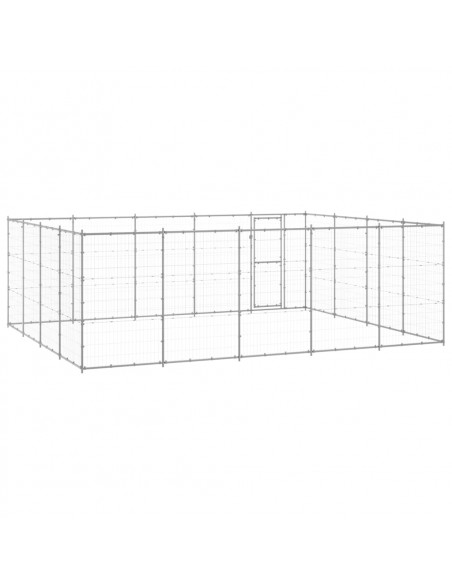 Gabbia per Cani da Esterno in Acciaio Zincato 24,2 m²