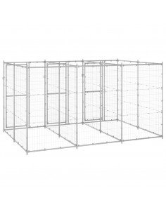 Gabbia per Cani da Esterno in Acciaio Zincato 7,26 m²