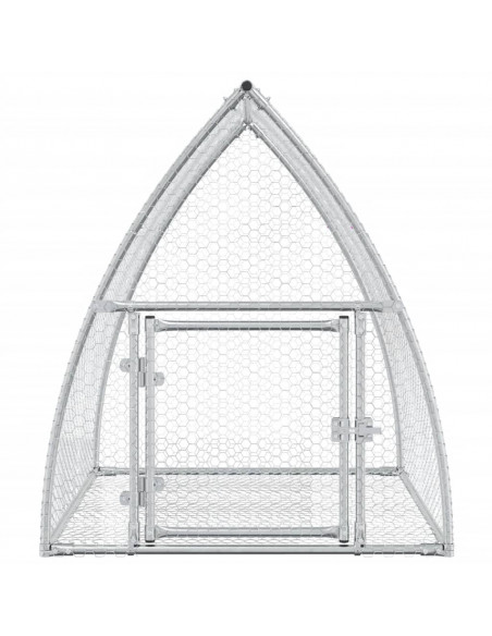Gabbia per Conigli Argento 100x105x120 cm in Acciaio Zincato