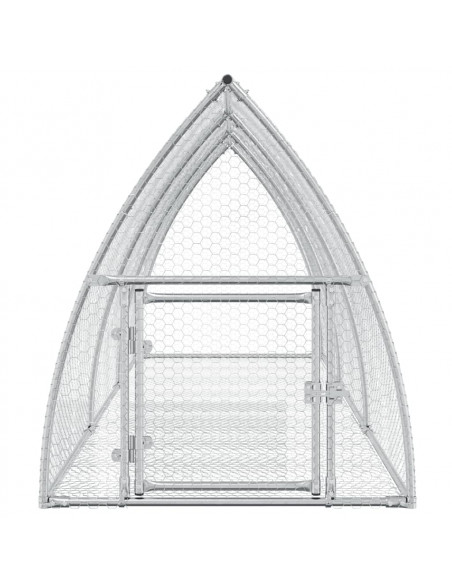 Gabbia per Conigli Argento 300x105x120 cm in Acciaio Zincato