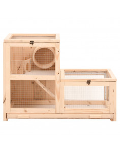 Gabbia per Criceti 81x40x60 cm in Legno Massello di Abete