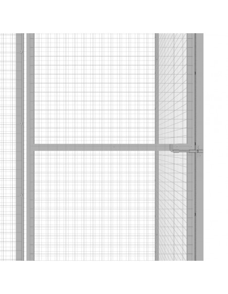 Gabbia per Gatti 1,5x1,5x1,5 m in Acciaio Zincato