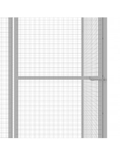 Gabbia per Gatti 3x1,5x1,5 m in Acciaio Zincato