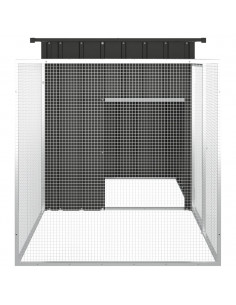 Gabbia per Polli Antracite 200x91x100 cm Acciaio Zincato