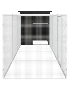 Gabbia per Polli Antracite 400x91x100 cm Acciaio Zincato