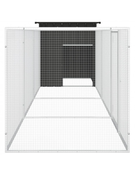 Gabbia per Polli Antracite 400x91x100 cm Acciaio Zincato