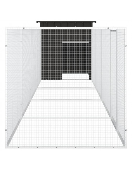 Gabbia per Polli Antracite 500x91x100 cm Acciaio Zincato