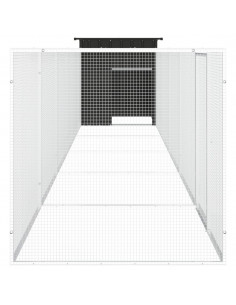 Gabbia per Polli Antracite 600x91x100 cm Acciaio Zincato