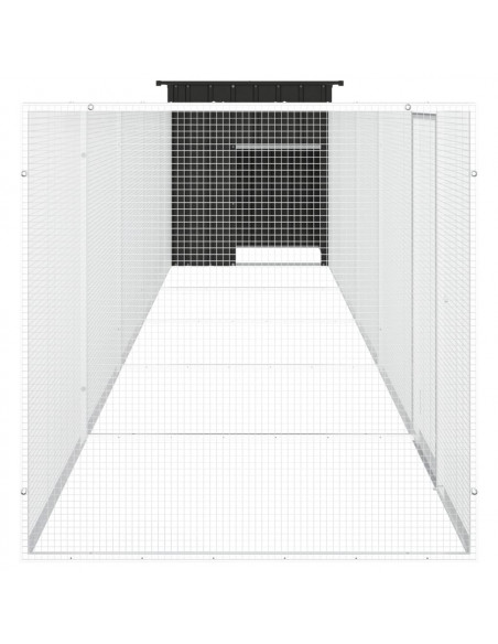 Gabbia per Polli Antracite 600x91x100 cm Acciaio Zincato