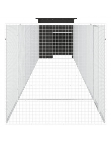 Gabbia per Polli Antracite 700x91x100 cm Acciaio Zincato