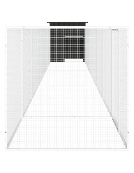 Gabbia per Polli Antracite 800x91x100 cm Acciaio Zincato
