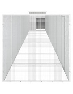 Gabbia per Polli Grigia 1000x91x100 cm Acciaio Zincato