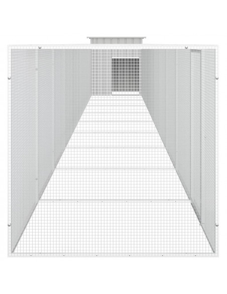Gabbia per Polli Grigia 1000x91x100 cm Acciaio Zincato