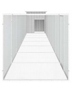Gabbia per Polli Grigia 800x91x100 cm Acciaio Zincato