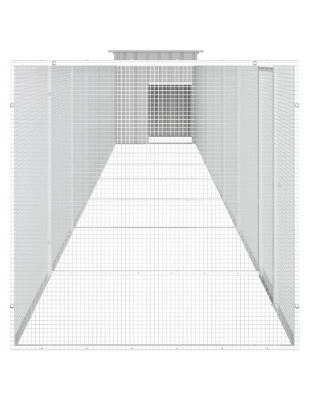 Gabbia per Polli Grigia 800x91x100 cm Acciaio Zincato