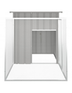 Gabbia per Polli grigio 200x91x100 cm Acciaio Zincato