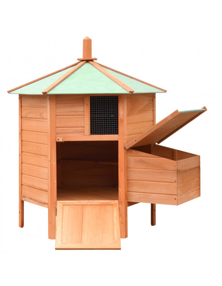Gabbia per Polli Legno Massello di Pino e Abete 126x117x125 cm