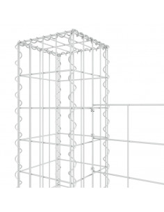 Gabbione a U con 2 Pali in Ferro 140x20x150 cm