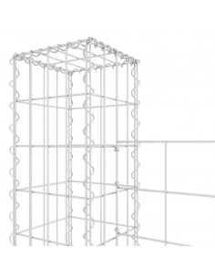 Gabbione a U con 4 Pali in Ferro 380x20x200 cm