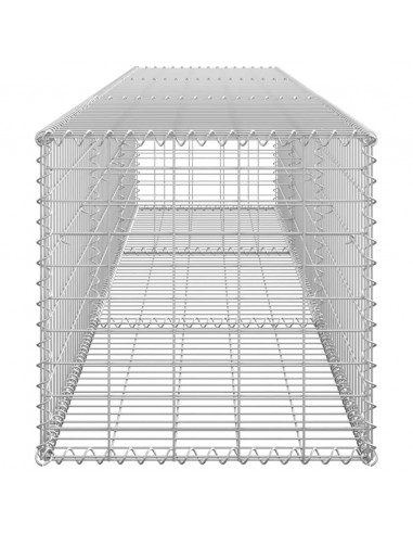 Gabbione con Copertura in Acciaio Zincato 300x50x50 cm