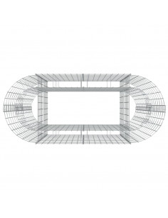 Gabbione con Letto Rialzato in Acciaio Zincato 120x50x100 cm