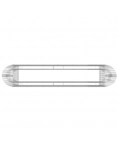 Gabbione con Letto Rialzato in Acciaio Zincato 260x50x100 cm