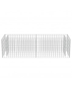 Gabbione Letto Rialzato in Acciaio Zincato 180x50x50 cm